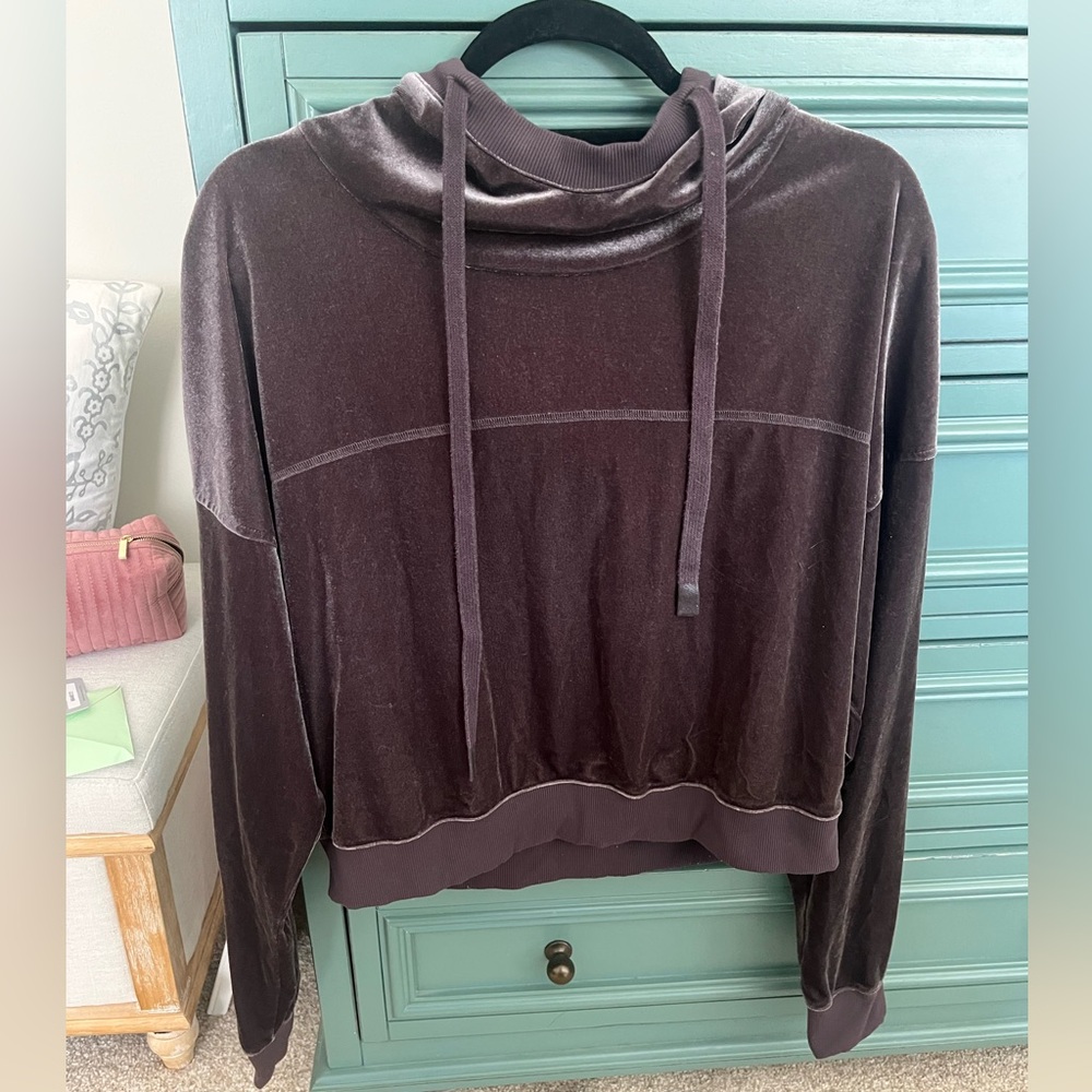 ALO Yoga Velvet Hoodie in purple